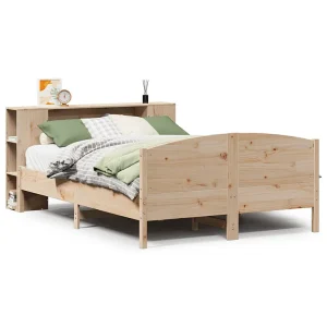 Bed met boekenkast zonder matras massief grenenhout 135×190 cm Bed met boekenkast zonder matras massief grenenhout 135×190 cm