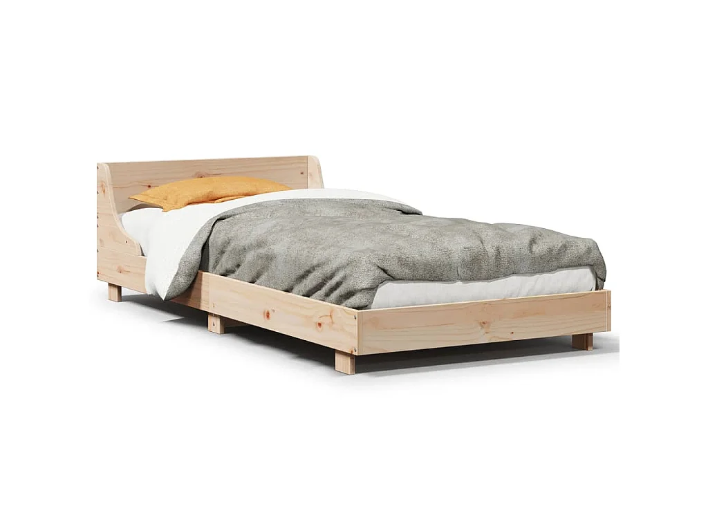 Bedframe zonder matras massief grenenhout 90x190 cm