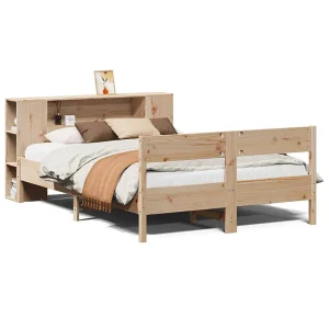 Bed met boekenkast zonder matras massief grenenhout 160×200 cm Bed met boekenkast zonder matras massief grenenhout 160×200 cm