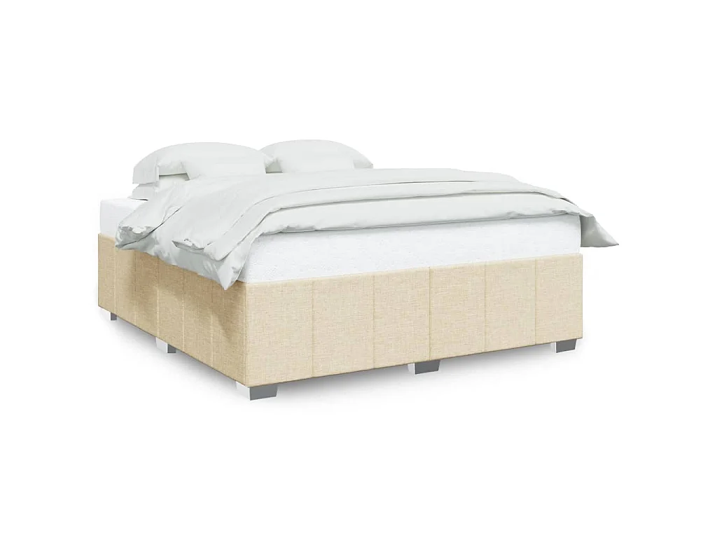 Bedframe zonder matras stof crèmekleurig 180x200 cm