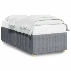 Bedframe zonder matras 100×200 cm stof lichtgrijs Bedframe zonder matras 100×200 cm stof lichtgrijs