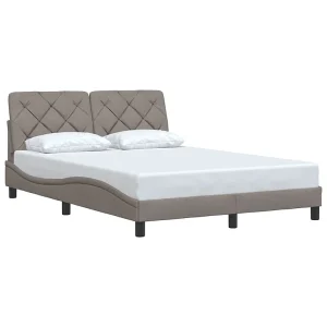Bedframe zonder matras 120×200 cm stof taupe Bedframe zonder matras 120×200 cm stof taupe