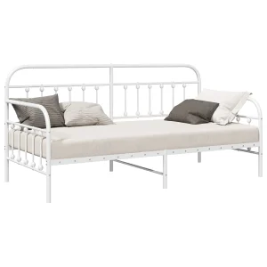 Bedframe voor een daybed Wit 90 x 200 cm Gepoedercoat staal Bedframe voor een daybed Wit 90 x 200 cm Gepoedercoat staal