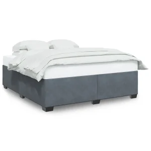 Bedframe zonder matras 180×200 cm fluweel donkergrijs