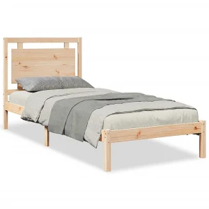 Bedframe extra lang zonder matras massief hout 100×220 cm Bedframe extra lang zonder matras massief hout 100×220 cm