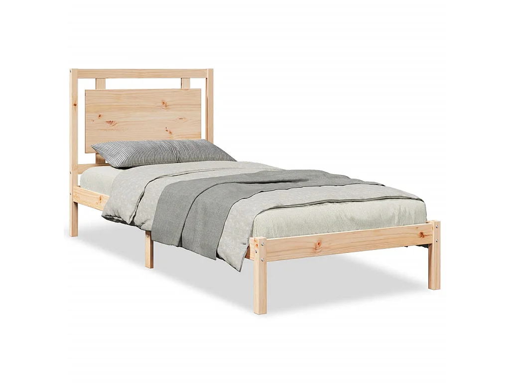 Bedframe extra lang zonder matras massief hout 100x220 cm