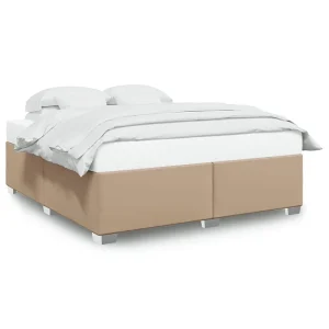 Bedframe kunstleer cappuccinokleurig 200×200 cm