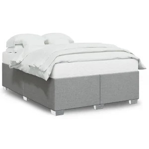 Bedframe zonder matras stof lichtgrijs 160×200 cm