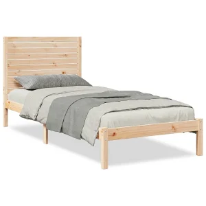 Bedframe extra lang zonder matras massief hout 100×220 cm Bedframe extra lang zonder matras massief hout 100×220 cm