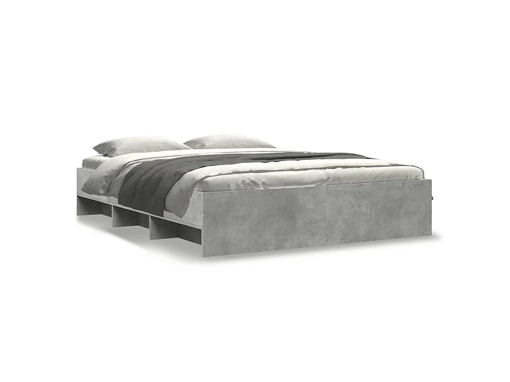 Bedframe zonder matras 160x200 cm spaanplaat betongrijs