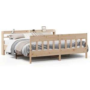 Bedframe zonder matras massief grenenhout 200×200 cm Bedframe zonder matras massief grenenhout 200×200 cm