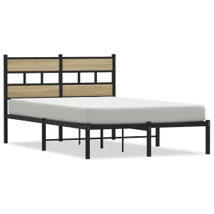 Bedframe zonder matras metaal sonoma eikenkleurig 120×190 cm Bedframe zonder matras metaal sonoma eikenkleurig 120×190 cm