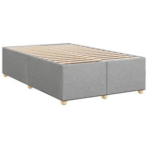 Bedframe zonder matras 120×190 cm stof lichtgrijs