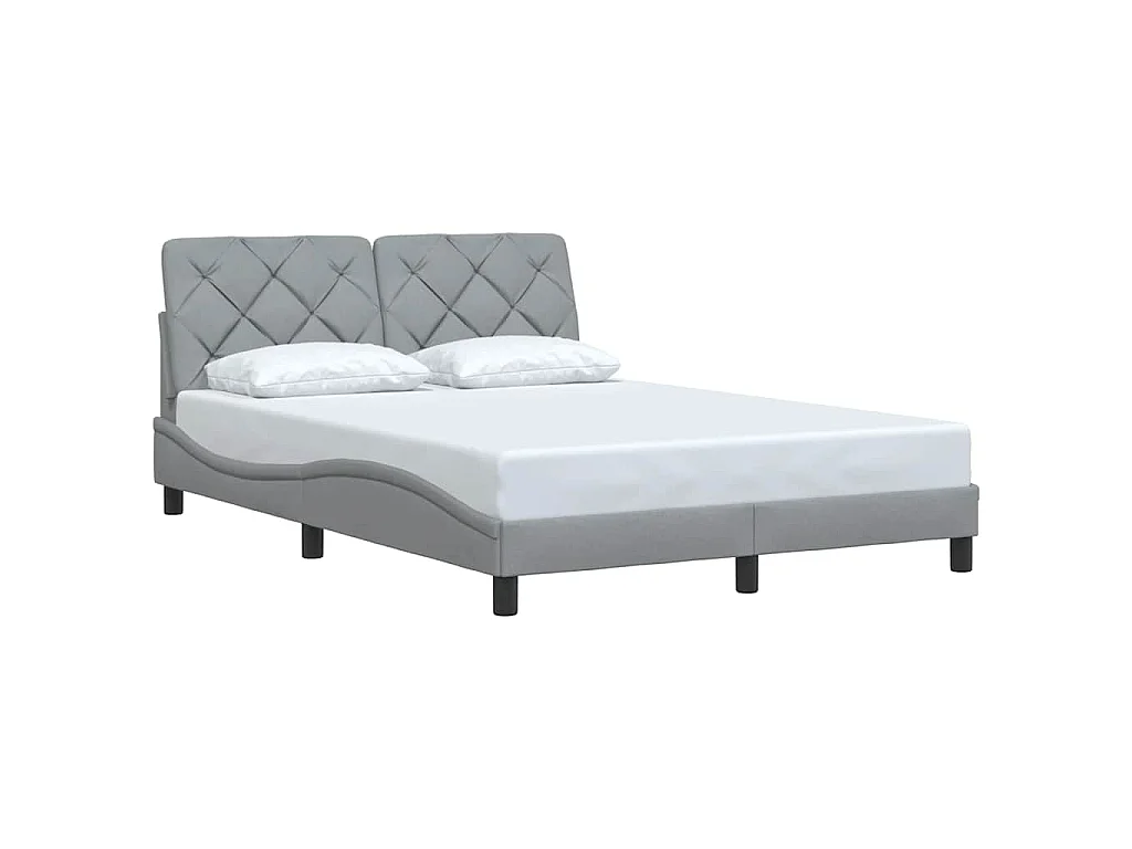 Bedframe zonder matras 120x200 cm stof lichtgrijs