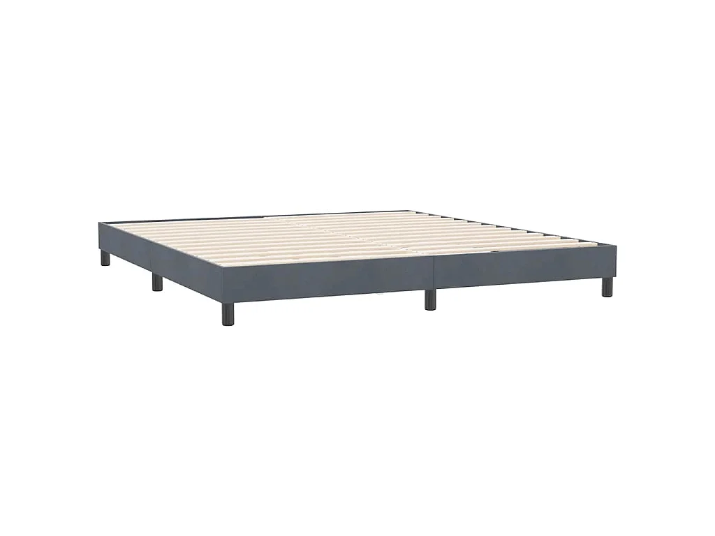 Bedframe zonder matras 180x220 cm fluweel donkergrijs