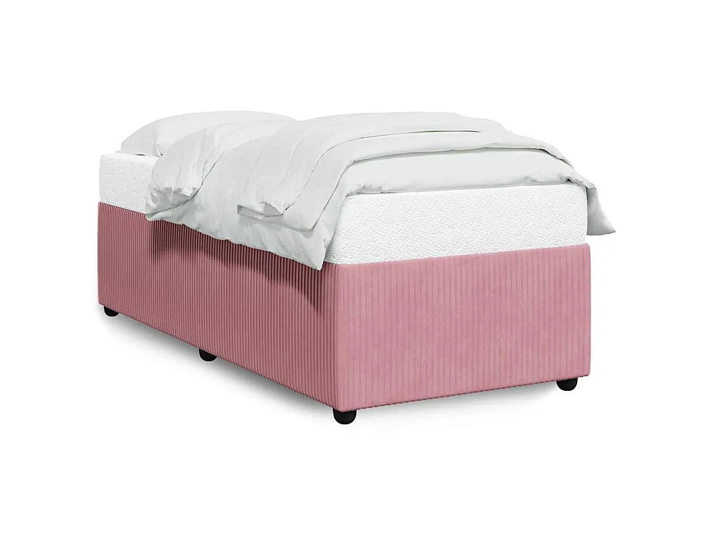 Bedframe fluweel roze 80x200 cm