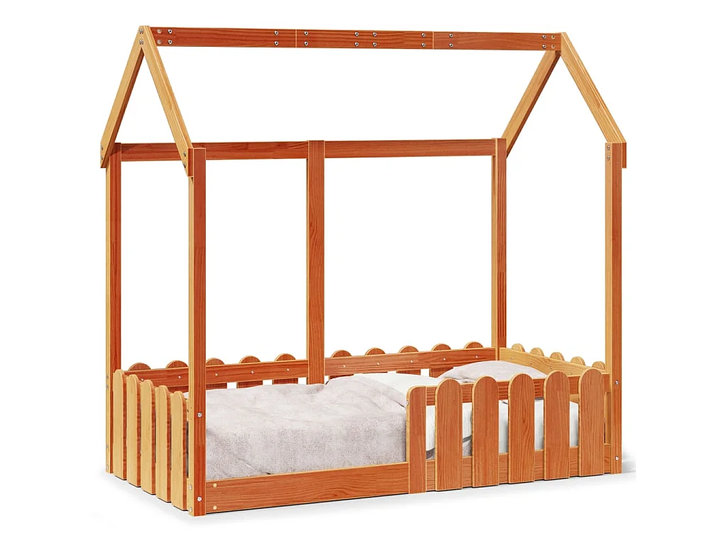 Bedhuis wasbruin massief grenenhout 70x140 cm