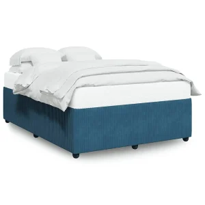 Bedframe fluweel blauw 160×200 cm Bedframe fluweel blauw 160×200 cm