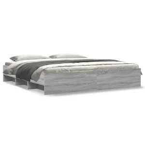 Bedframe zonder matras 180×200 cm spaanplaat grijs Sonoma Bedframe zonder matras 180×200 cm spaanplaat grijs Sonoma