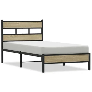 Bedframe zonder matras hout sonoma eikenkleurig 90×200 cm Bedframe zonder matras hout sonoma eikenkleurig 90×200 cm