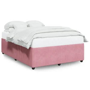 Bedframe fluweel roze 140×200 cm Bedframe fluweel roze 140×200 cm