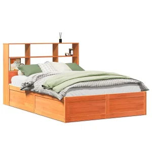 Bedframe zonder matras massief grenenhout wasbruin 120×200 cm Bedframe zonder matras massief grenenhout wasbruin 120×200 cm