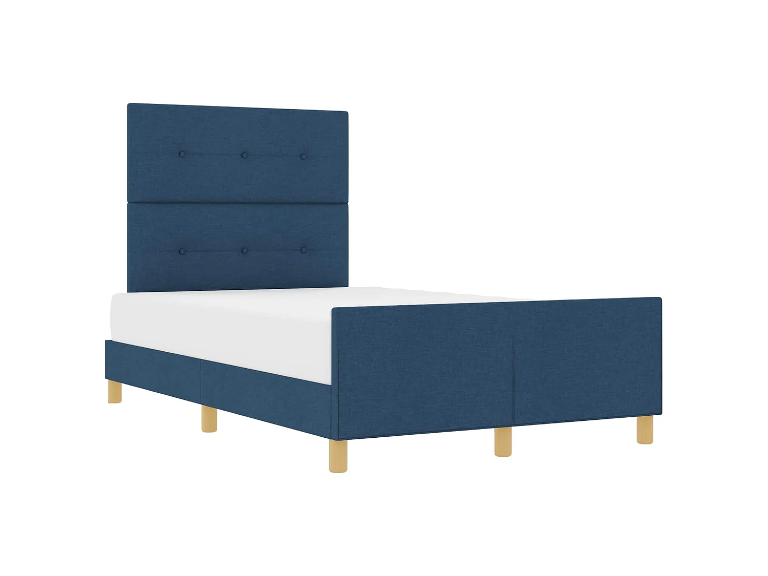 Bedframe met hoofdeinde Blauw 120 x 190 cm Stof