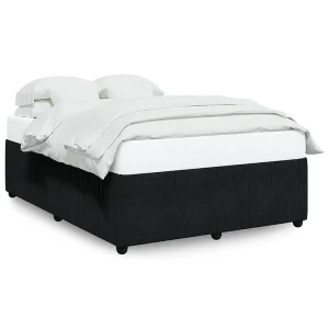 Bedframe zonder matras 160×200 cm fluweel zwart Bedframe zonder matras 160×200 cm fluweel zwart