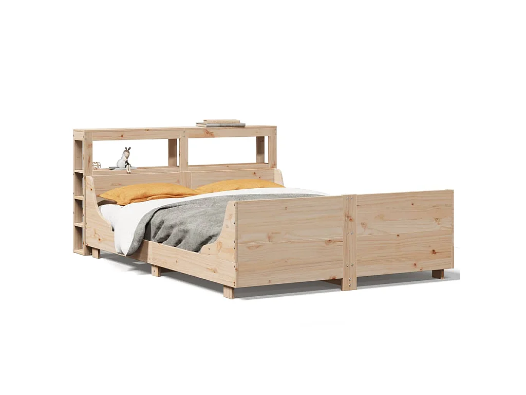Bedframe zonder matras massief grenenhout 150x200 cm