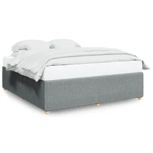 Bedframe zonder matras stof lichtgrijs 180×200 cm Bedframe zonder matras stof lichtgrijs 180×200 cm