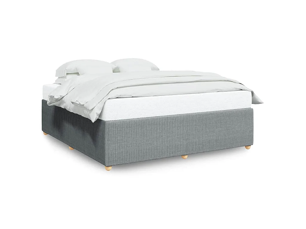 Bedframe zonder matras stof lichtgrijs 180x200 cm