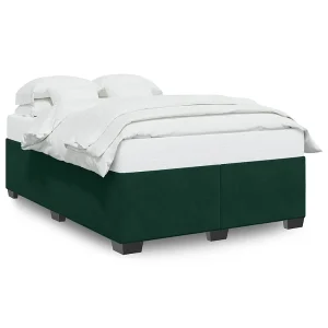 Bedframe zonder matras 160×200 cm fluweel donkergroen Bedframe zonder matras 160×200 cm fluweel donkergroen