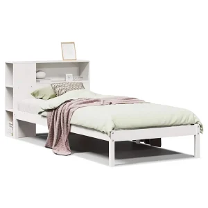 Bed met boekenkast zonder matras grenenhout wit 75×190 cm Bed met boekenkast zonder matras grenenhout wit 75×190 cm