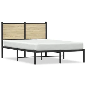Bedframe zonder matras metaal sonoma eikenkleurig 120×200 cm Bedframe zonder matras metaal sonoma eikenkleurig 120×200 cm