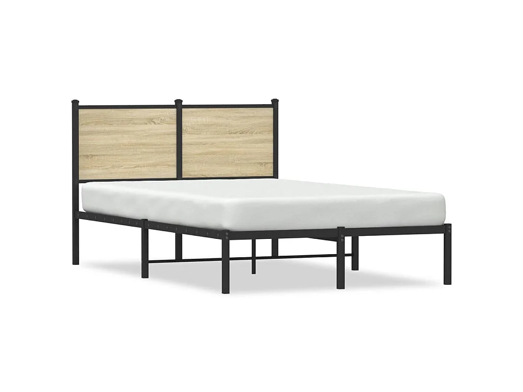 Bedframe zonder matras metaal sonoma eikenkleurig 120x200 cm