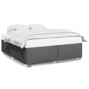 Bedframe zonder matras stof donkergrijs 180×200 cm Bedframe zonder matras stof donkergrijs 180×200 cm
