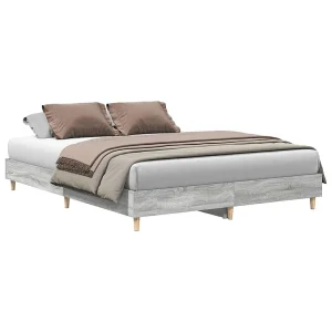 Bedframe zonder matras 140×200 cm spaanplaat grijs Sonoma Bedframe zonder matras 140×200 cm spaanplaat grijs Sonoma