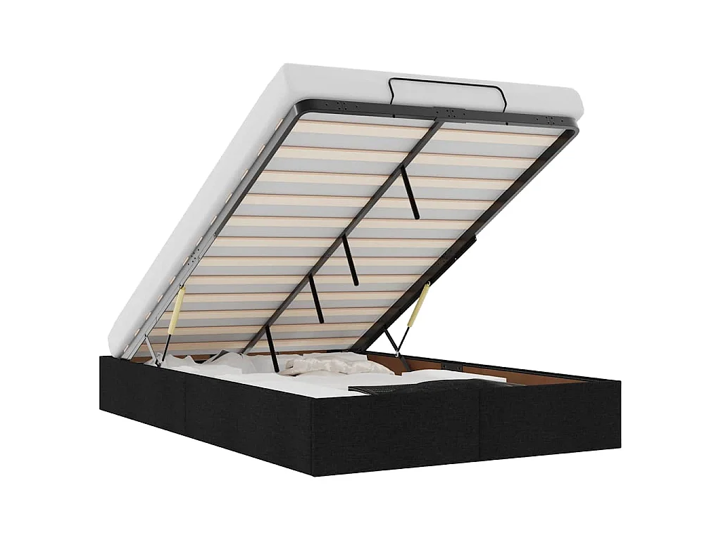 Bedframe zonder matras 120x190 cm stof zwart