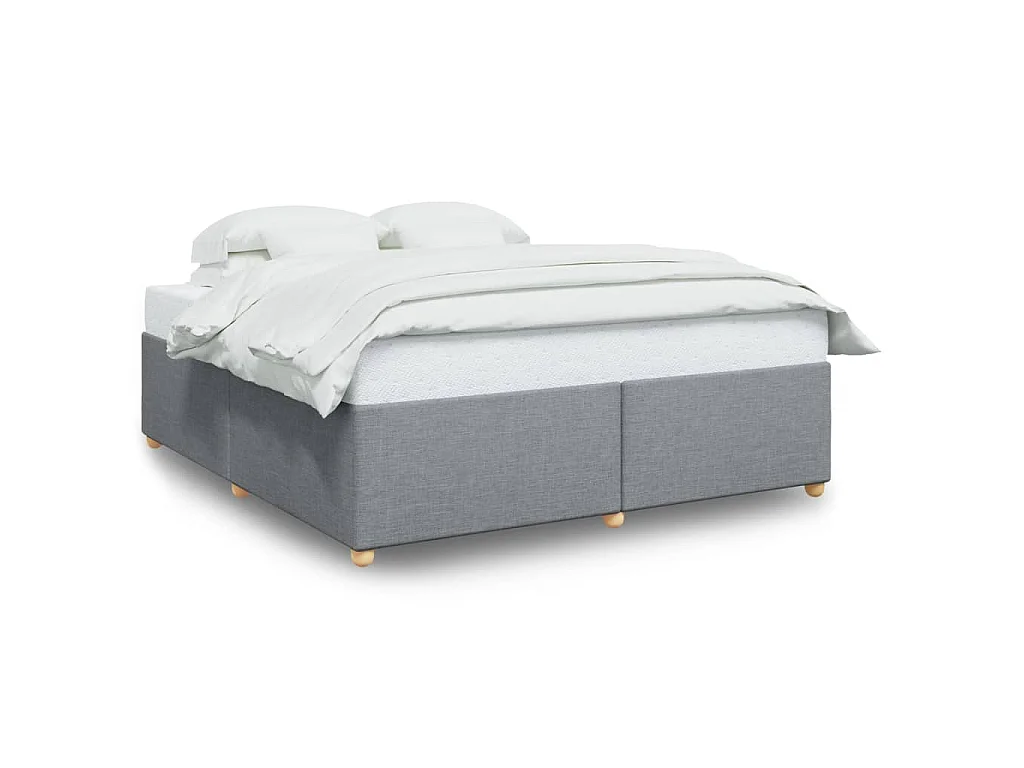 Bedframe zonder matras stof lichtgrijs 200x200 cm