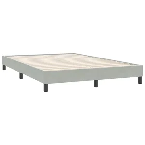 Bedframe zonder matras 160×220 cm fluweel lichtgrijs