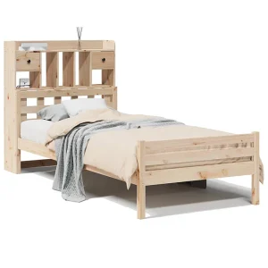 Bed met boekenkast zonder matras massief grenenhout 100×200 cm Bed met boekenkast zonder matras massief grenenhout 100×200 cm