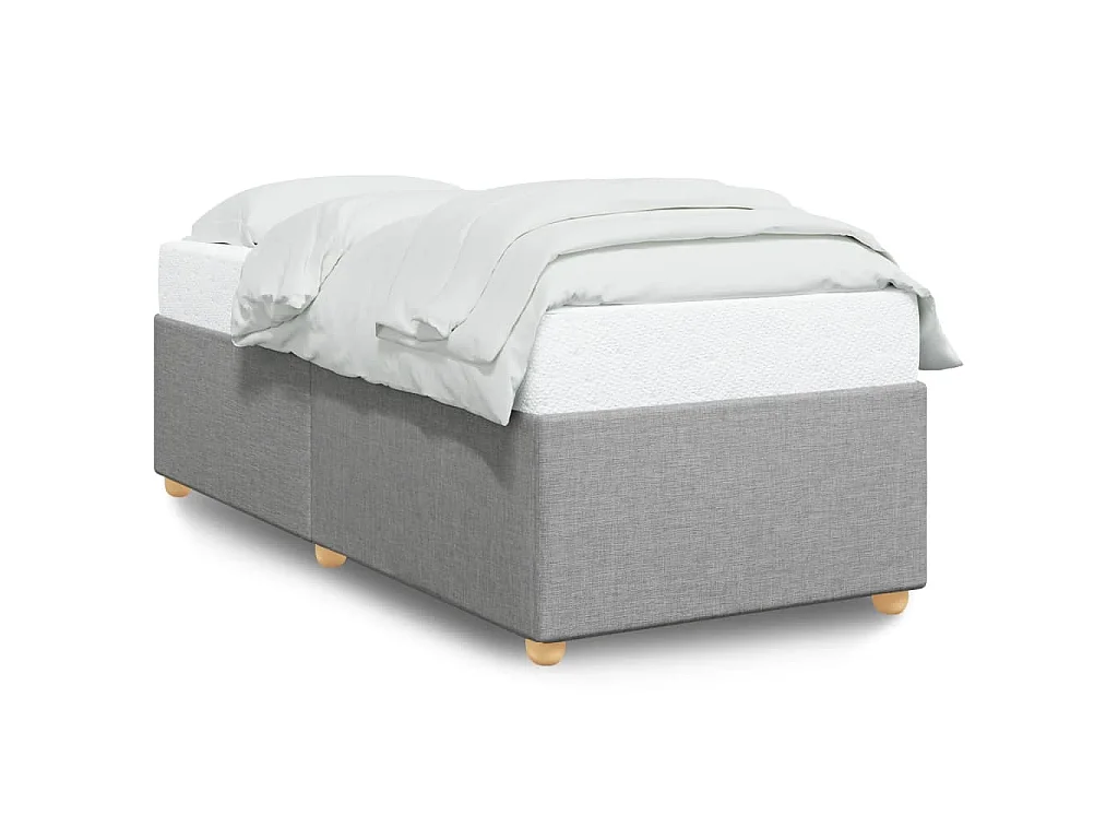 Bedframe zonder matras 90x200 cm stof lichtgrijs