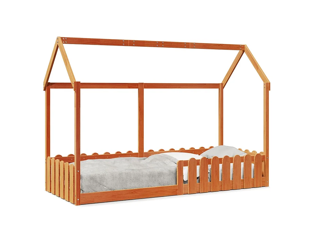 Bedhuis wasbruin massief grenenhout 80x200 cm