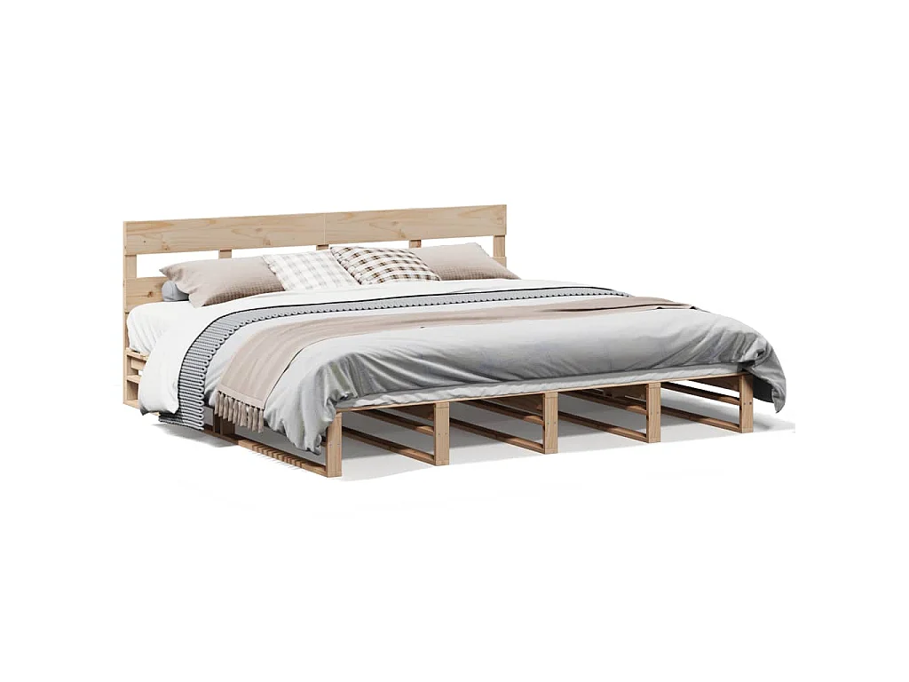 Bedframe zonder matras massief grenenhout 180x200 cm