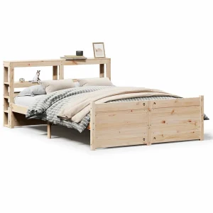 Bedframe met hoofdbord massief grenenhout 150×200 cm Bedframe met hoofdbord massief grenenhout 150×200 cm