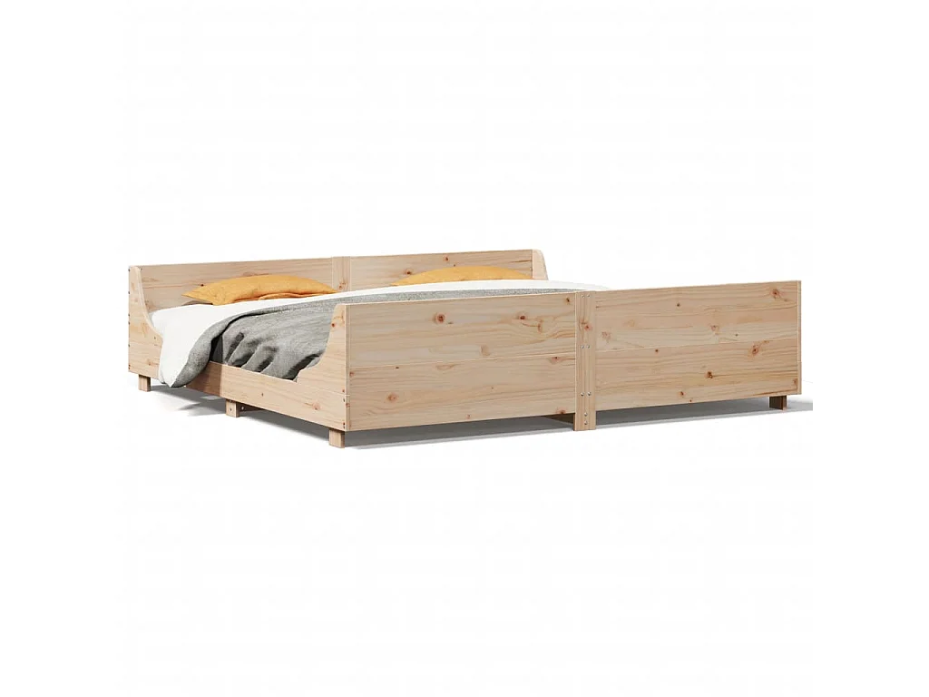 Bedframe zonder matras massief grenenhout 180x200 cm