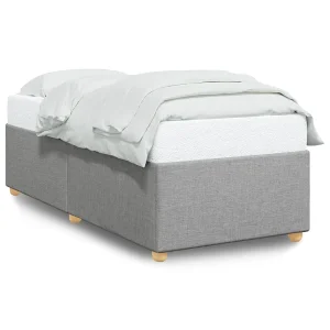 Bedframe zonder matras 100×200 cm stof lichtgrijs Bedframe zonder matras 100×200 cm stof lichtgrijs