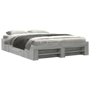 Bedframe zonder matras 160×200 cm spaanplaat grijs Sonoma Bedframe zonder matras 160×200 cm spaanplaat grijs Sonoma