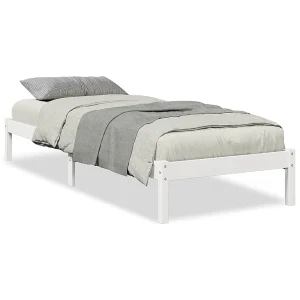 Bedframe extra lang zonder matras grenenhout wit 90×210 cm Bedframe extra lang zonder matras grenenhout wit 90×210 cm