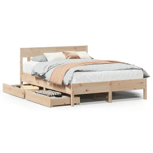 Bedframe zonder matras massief grenenhout 120×190 cm Bedframe zonder matras massief grenenhout 120×190 cm